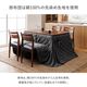 ダイニングこたつ テーブル 先染め 掛布団 2点セット 長方形 80cm×120cm×70cm ハイタイプ こたつ台 タウ ブラウン ナチュラル デニムこたつ布団