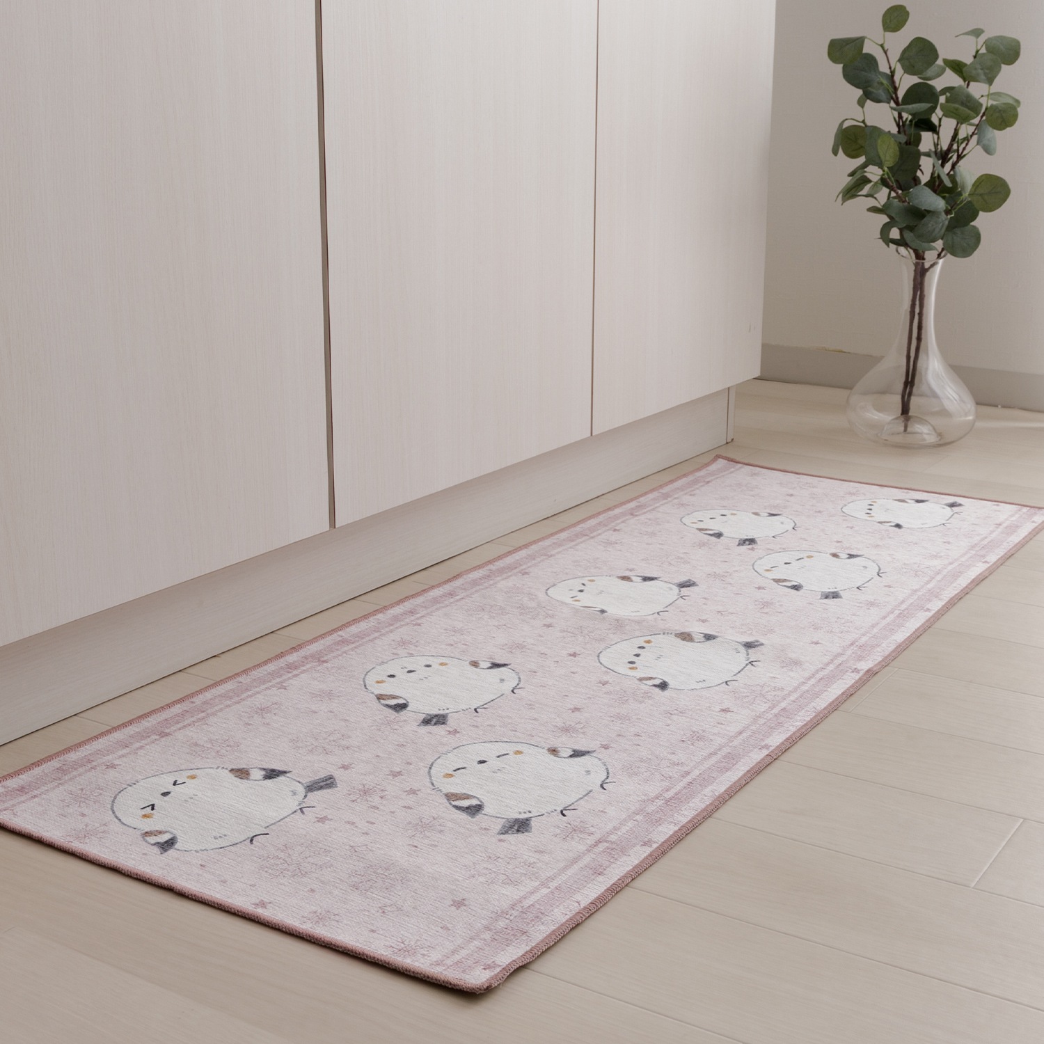 キッチンマット シマエナガ 45×60cm 45×120cm 45×180cm 45×240cm