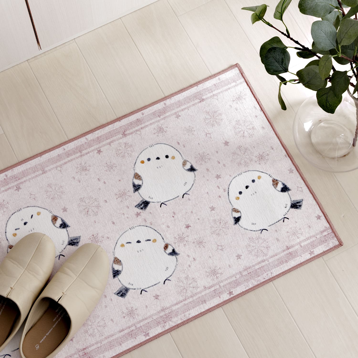 キッチンマット シマエナガ 45×60cm 45×120cm 45×180cm 45×240cm