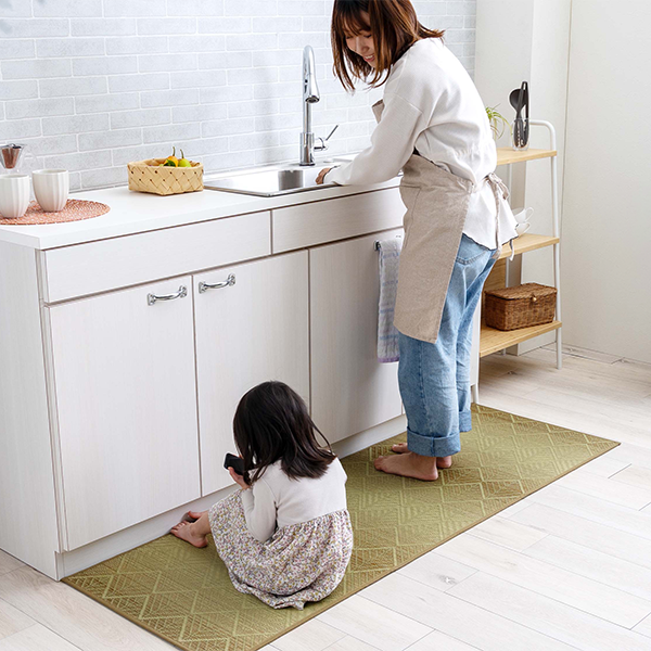 国産い草 キッチンマット ミラクルキッチンマット ナチュラル マスクロス