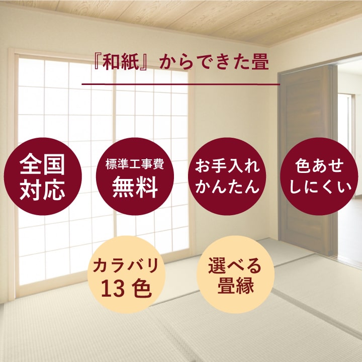 畳 表替え 和紙 ダイケン 清流 カラー 【97cm×194cm】 本間・三六間・六一間 大建 DAIKEN