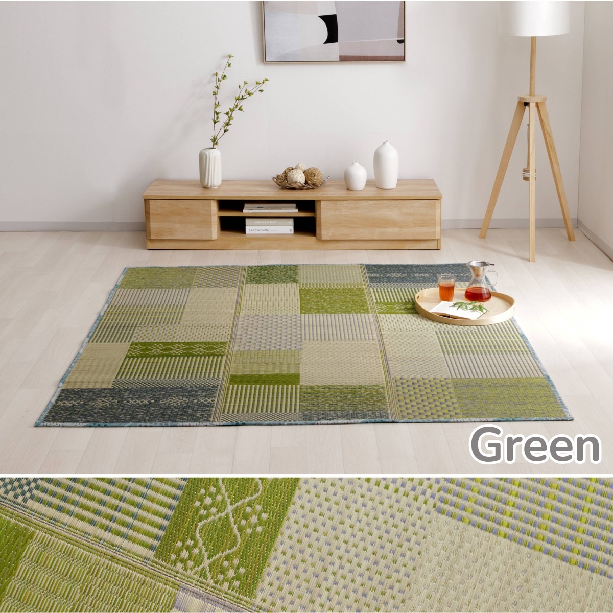 い草 ラグ ノマ すべり止め付き パッチワーク調