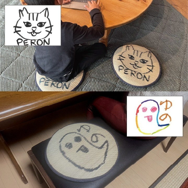 国産 い草クッション チェアパッド 受注生産 オーダーシリーズ  cocodake 約38cm円形