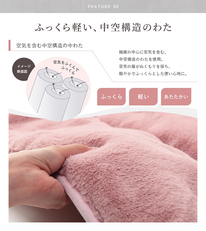 こたつ布団 ラピアス 省スぺ 正方形 長方形 省エネ 4サイズ