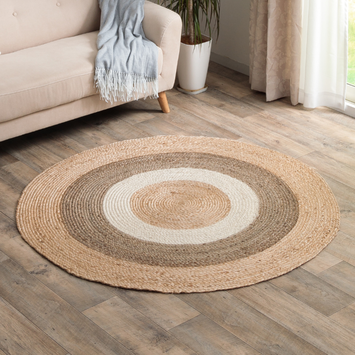 LAGOMi ルッカ ジュート ラグ 北欧 ナチュラル アジアンテイスト リゾートインテリア 100cm 140cm 円形 バングラデシュ