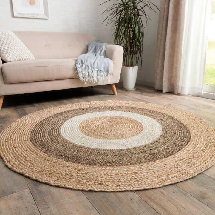 LAGOMi ルッカ ジュート ラグ 北欧 ナチュラル アジアンテイスト リゾートインテリア 100cm 140cm 円形 バングラデシュ