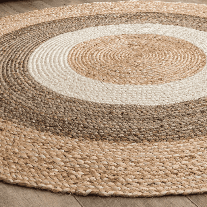 LAGOMi ルッカ ジュート ラグ 北欧 ナチュラル アジアンテイスト リゾートインテリア 100cm 140cm 円形 バングラデシュ