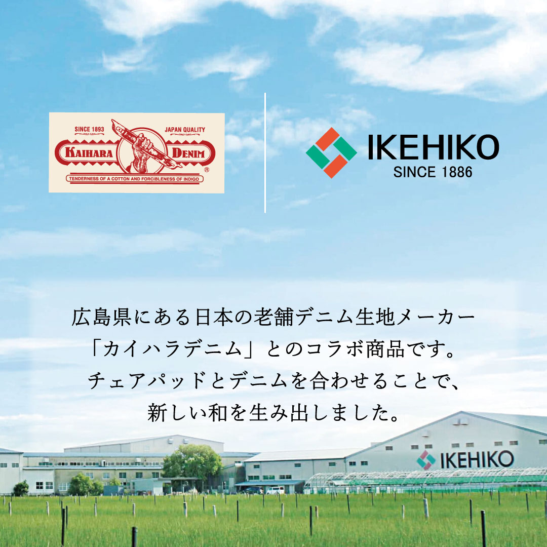 い草 チェアパッド クッション 座布団 マイル 国産 日本製 和モダン シート 約38cm丸