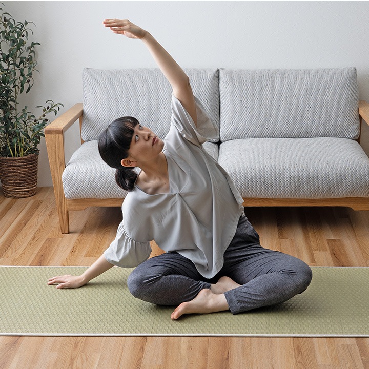畳ヨガマット edo plain 江戸小紋 国産い草 和柄 瞑想 ストレッチマット トレーニングマット 