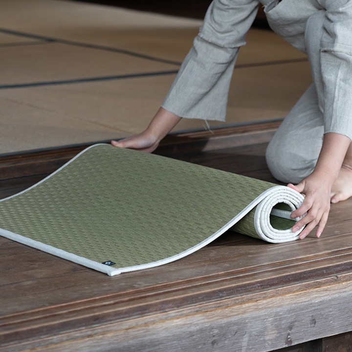 畳ヨガマット edo plain 江戸小紋 国産い草 和柄 瞑想 ストレッチマット トレーニングマット 