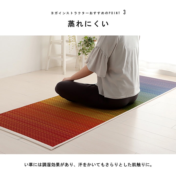 畳ヨガマット チャクラ TPE 厚手 幅広 yoga 66×185cm