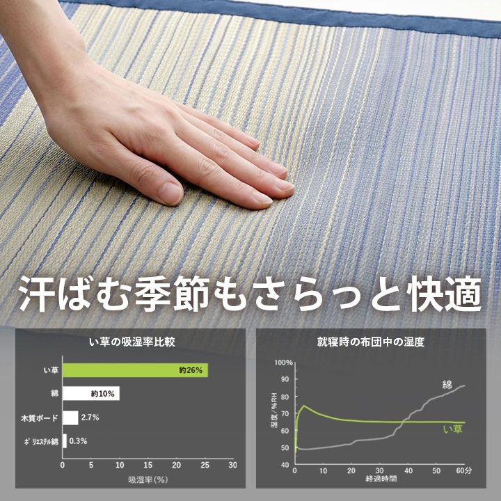 い草 マットレス ごろ寝マット 長座布団 「 ラーデ 折りたたみマット 」 約60×150cm 約60×180cm 約80×180cm 畳マット 昼寝マット 30mm厚ウレタン 三つ折り 四つ折り