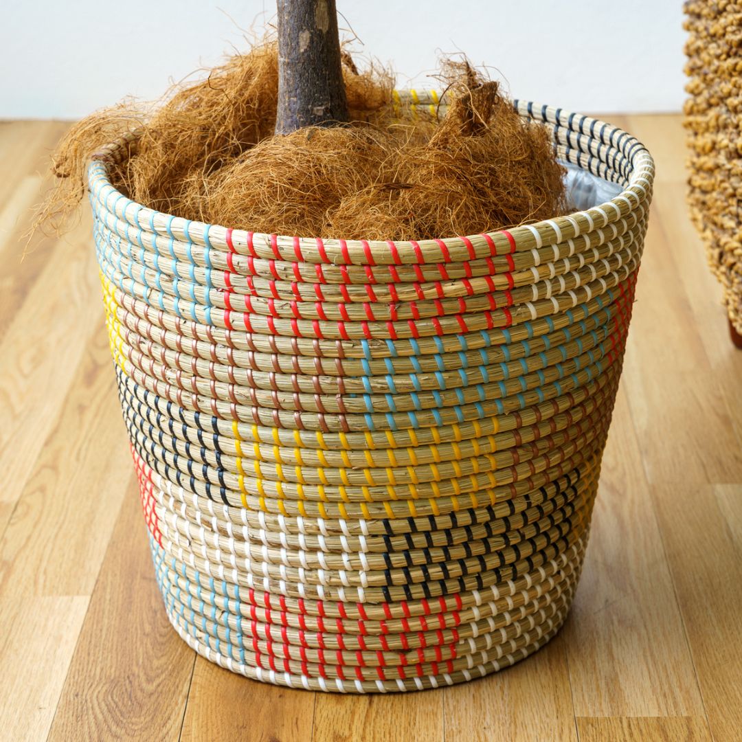 鉢カバー ロンアン ダナン インテリア雑貨 小物置き ベトナム製 ハンドメイド リゾートインテリア