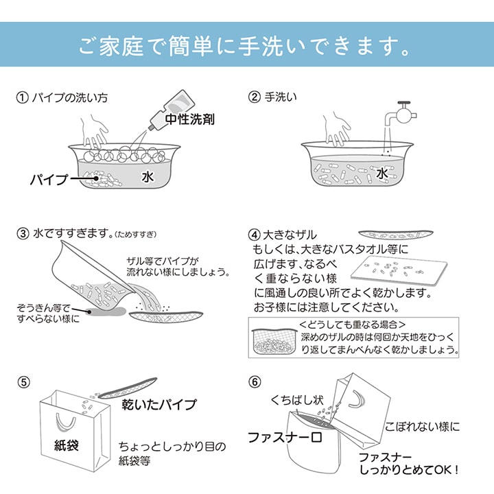枕 補充用 パイプ ヒバ加工 袋入 150g/300g/500g 選べる硬さ