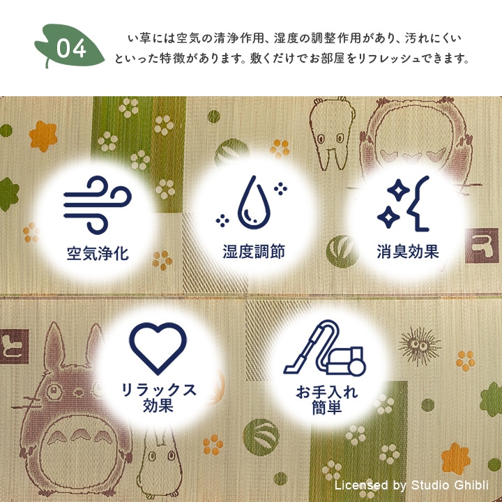 国産 い草ラグ 「トトロ 和ごころ」 140×200cm / 176×230cm / 176円形