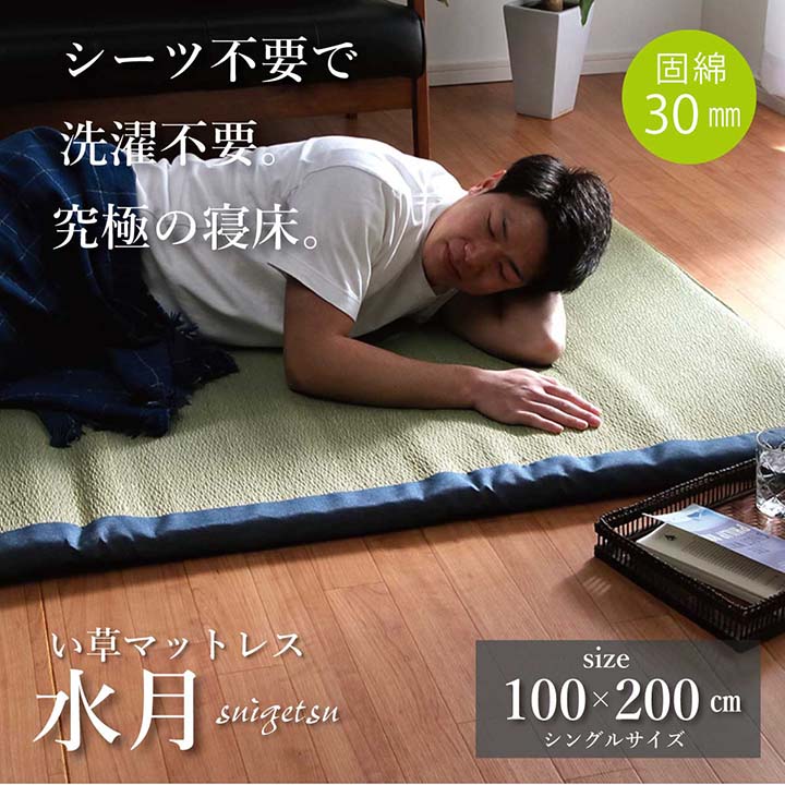 い草マットレス 水月 シングルサイズ ごろ寝マット お昼寝マット
