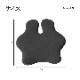 オフィス デスク ワーク サポート クッション フィース 腰と背中をサポート ブラック 約45×45cm