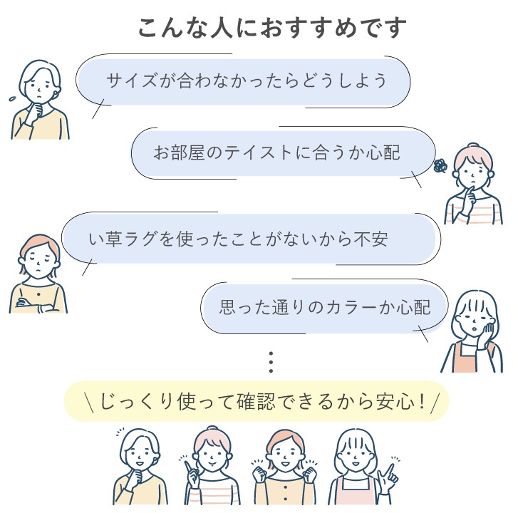 【20日間返品無料】国産い草ラグ カーペット DXヒストワール