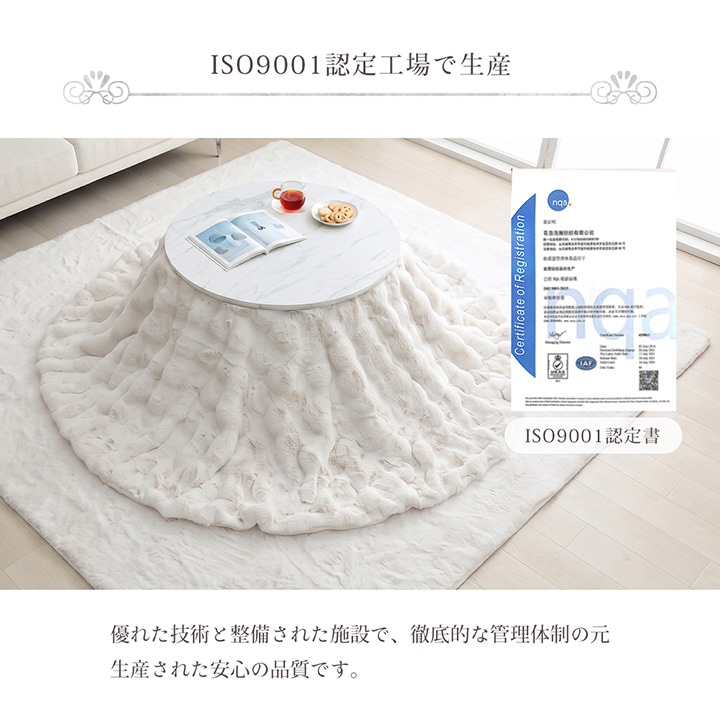ふわとろこたつ布団 ラピアスプレミアム こたつ掛け毛布 円形