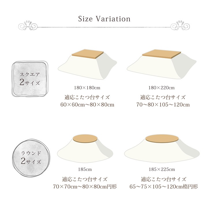 ふわとろこたつ布団 ラピアスプレミアム こたつ掛け毛布 円形