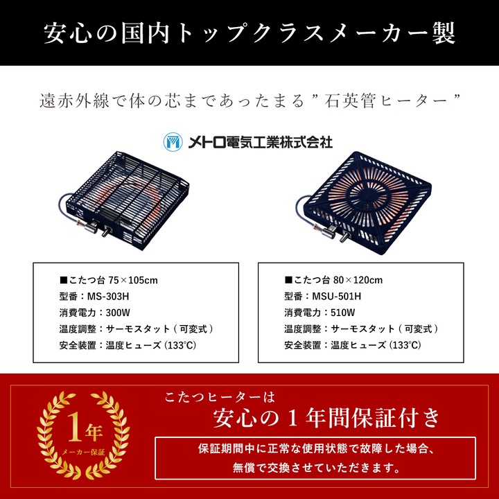 先染め デニム こたつ2点セット（こたつテーブル+省スペースこたつ布団）2サイズ 75×105cm 80×120cm