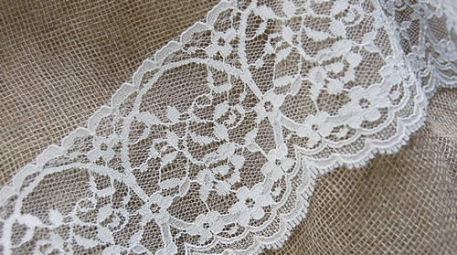 7cm幅オフ白ラッセルレース | ラッセルレース,オフ白 | イケナカレース