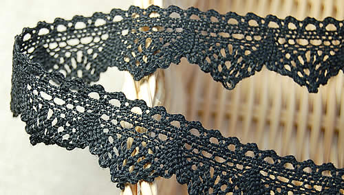 2cm幅 黒トーションレース（1m） | トーションレース,黒