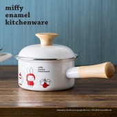送料無料 ミッフィー ホーロー 片手鍋 14cm EM-SP14-MI miffy エマイル HNM|キッチン|日用品