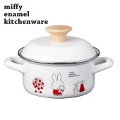 送料無料 ミッフィー ホーロー 両手鍋 15cm EM-P15-MI miffy エマイル HNM|キッチン|日用品