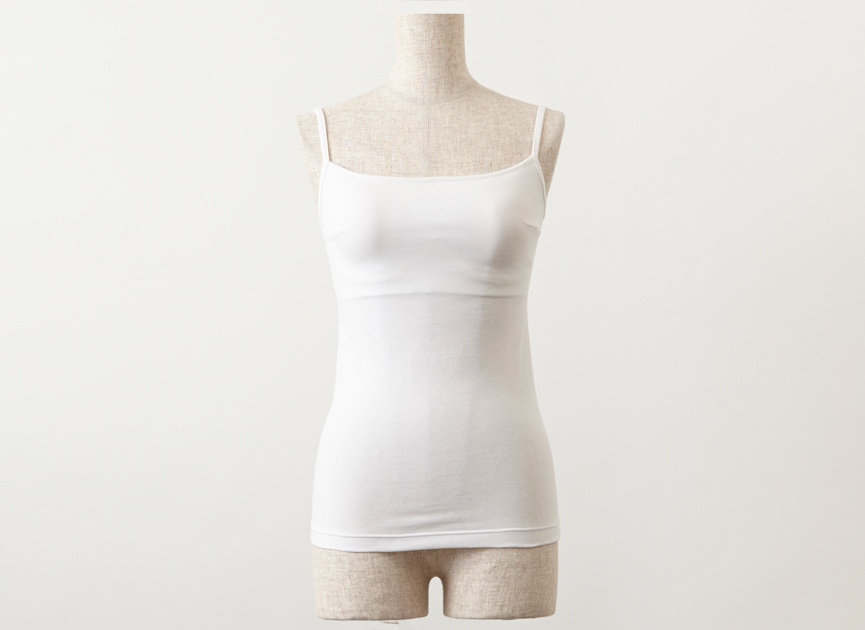 プリスティン　ベア天竺カップ付きキャミソール(ナチュラル) ベア天竺 カップ付キャミソール(ナチュラル) / オーガニックコットン
