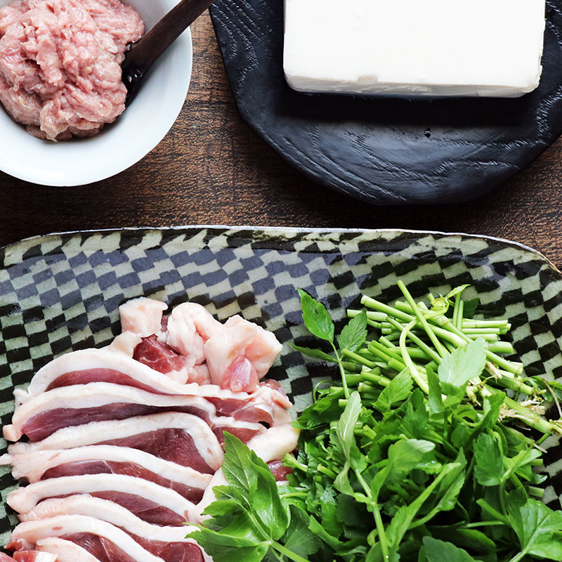 週末お届け｜鴨セリ鍋セット～京セリと春菊と合鴨～（２～３人前）