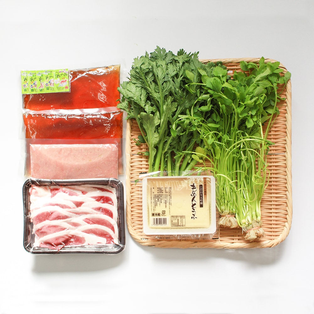 週末お届け｜鴨セリ鍋セット～京セリと春菊と合鴨～（２～３人前）