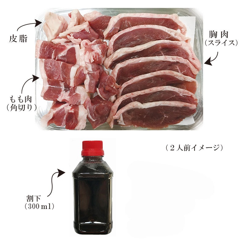 合鴨のすき焼きセット（２人前）【冷凍】