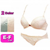 ブラジャー ショーツセット 3/4カップ ブラ＆ショーツ セット パステルケミカル 16552 EFカップ|ブラ＆ショーツセット