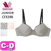 ワコール wacoal ジュニア CFX398 ブラジャー 3/4カップ ワイヤー U字樹脂  ドット柄 CDカップ ジュニア|wacoal/ワコール|ブランド