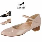 ワコール wacoal サクセスウォーク success walk WIN324 シューズ 靴 フラットシューズ  ストラップ  ポインテッドトゥ ヒール3cm 足囲E 人工皮革 日本製|succes