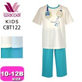 ワコール wacoal ジュニア CBT122 パジャマ ルームウェア 男児 男の子 綿100% 半袖 3分袖 7分丈 かぶりタイプ 10 12Bサイズ ジュニア|キッズ・ジュニア