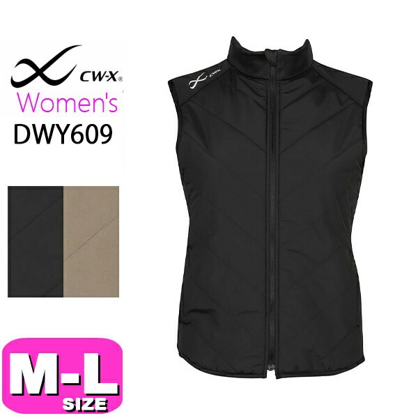 wacoal ワコール CW-X CWX DWY609 女性用 レディース スポーツ アウター トップス ベスト ノースリーブ ハイネック ランニング 中綿ベスト 保温 M L サイズ|cw-x/シー