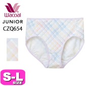 ワコール wacoal ジュニア GOCOCi ゴコチ CZQ654 ショーツ ジュニアショーツ ノーマル スタンダード チェック柄 S M Lサイズ ジュニア メール便発送可|キッズ・ジュニア
