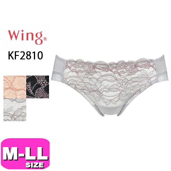 ワコール wacoal ウイング Wing KF2810 ショーツ ハイレッグ ノーマル スタンダード 小さく見せるブラ ペア はきこみ丈あさめ ローライズ M L LL サイズ Wing EMI 2