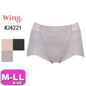 ワコール wacoal ウイング Wing KJ4221 ショーツ Pパンツ ハイレッグ 深ばき 美尻補整ショーツ 綿混 おなかにくいこみにくい M L LLサイズ Wing EMI 2510 メール