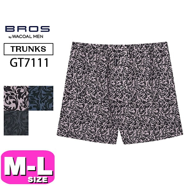 ワコール wacoal ブロス BROS GT7111 トランクス 前開きタイプ ノーマル丈 男性用 メンズ MLサイズ 父の日 敬老の日 プレゼント ラッピング ギフト EMI 2505 メール便発