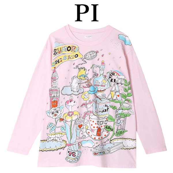 ワコール　ツモリチサトsleep トップス　長袖Tシャツ　不思議の国　M ワコール ツモリチサトsleep トップス 長袖Tシャツ 不思議の国 M