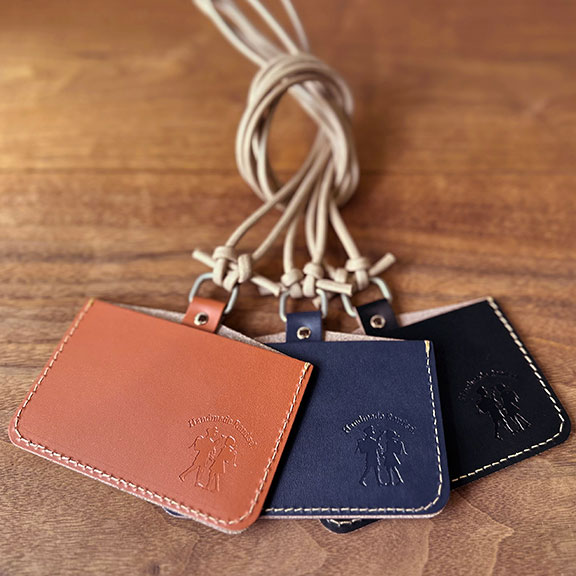 【保護者証ケース・社員証ケース】牛革製ＩＤホルダー