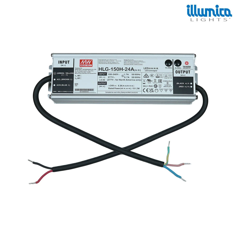 防水電源 | 入力 AC90～305V | 出力 DC24V 6.25A (150W)  | イルミカDC24V LED対応 | 