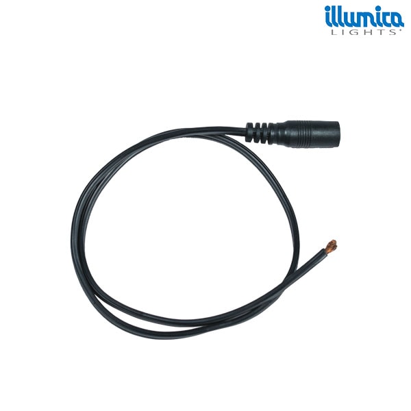 DCジャック(メス) メスーバラ50cm 12V-24V 許容量7A DCプラグ外形5.5mm×内径2.1mm　[メール便対応可]