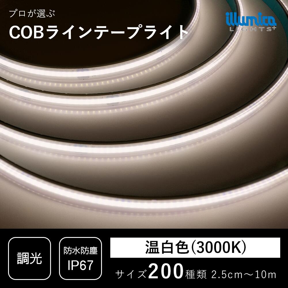 COB LED テープライト DC24V 温白色 3000K COB320-24 ライト単品 電源類別売