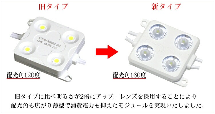 LEDモジュール 100v 直結タイプ 4灯タイプ 防水