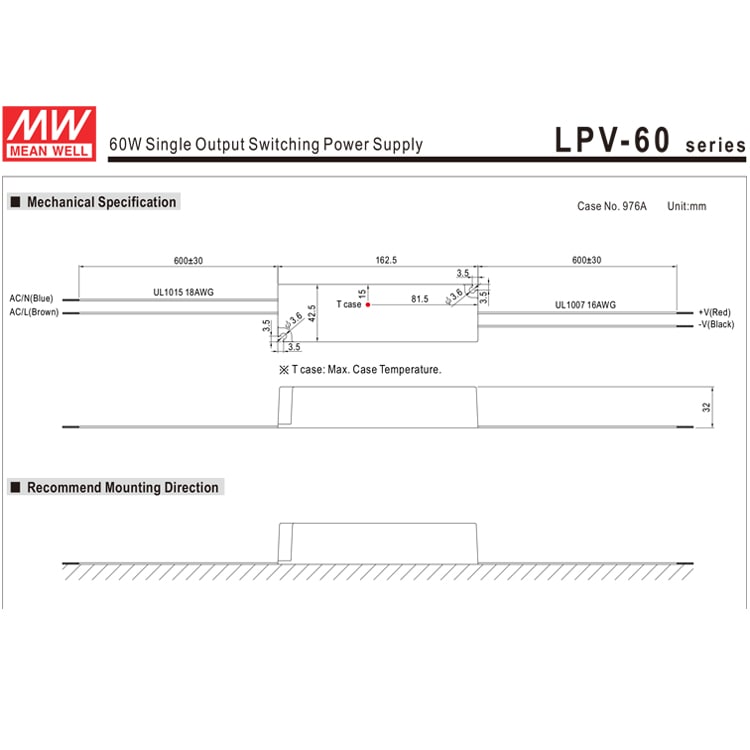 24V出力 防水電源 LPV-60W-24V