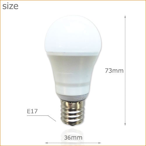 ミニクリプトン型 調光器対応 LED電球 口金 E17 LEDミニクリプトン電球 4W 口金 E17 全5色 【取り寄せ品】 | LED